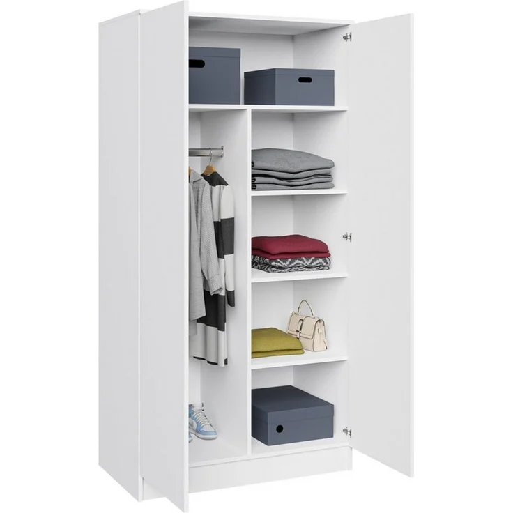 Beautysofa Kleiderschrank Zweitüriger mit Drehtürenschrank LOOK (Breite: 90 cm, Modernes TIP-ON Öffnungssystem (griffloses Öffnen möglich) Erhältlich mit oder ohne Schubladen – Bild 4