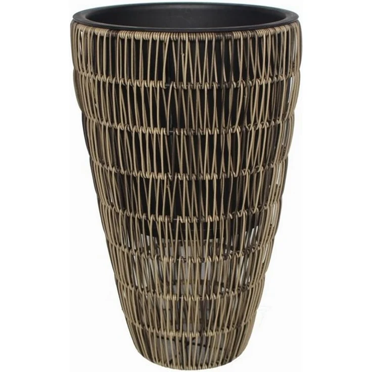 TrendLine Polyrattan Pflanztopf Ø30x48cm mit Einsatz – Bild 2