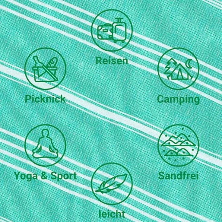 LeStoff Premium Hamamtuch 50 x 100 cm – 100% Bio-Baumwolle, Vorgewaschen, Leicht, Saugstark & Schnelltrocknend, Turquoise – Bild 4