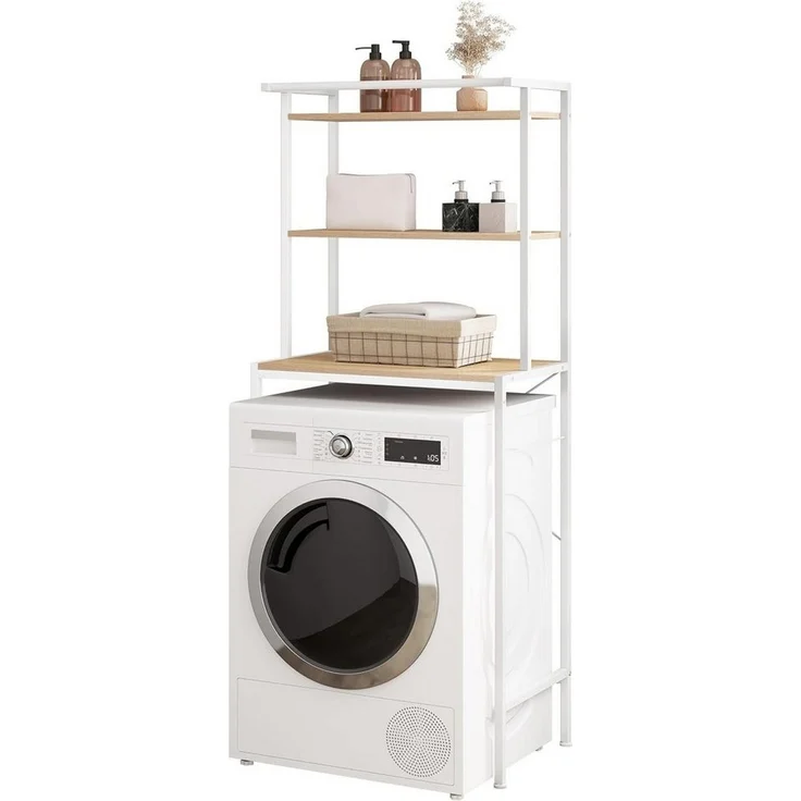 EUGAD Mehrzweckregal, 1-tlg, Waschmaschinenregal, WC Regal, Metall Holzwerkstoff – Bild 5