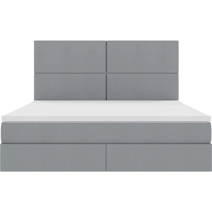 vidaXL LED-Speicherbett mit Matratze Hellgrau 160 x 200 cm Stoff 3372363 – Bild 8