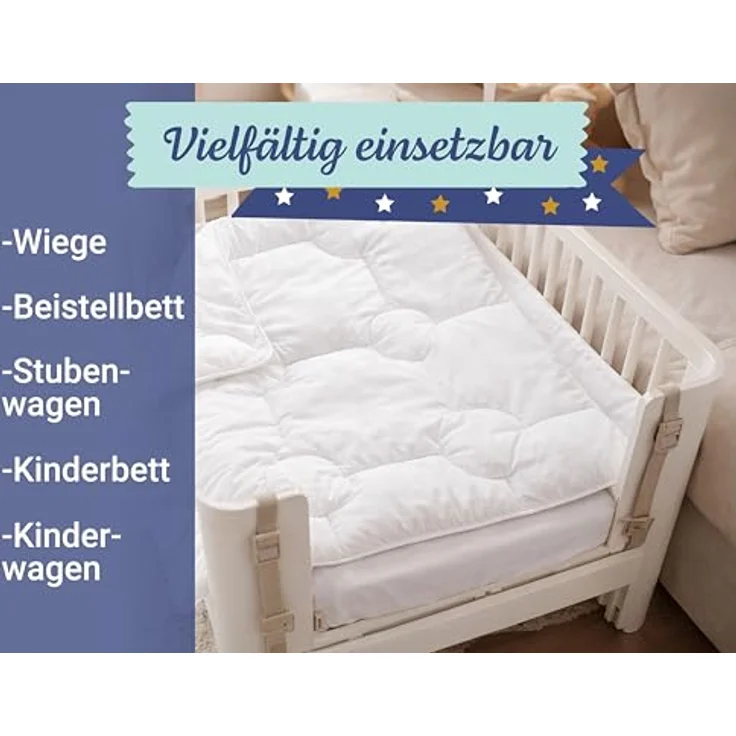 ZOLLNER 'Mikrofaser' Baby-Bettdecke 80x80 cm – Bild 7
