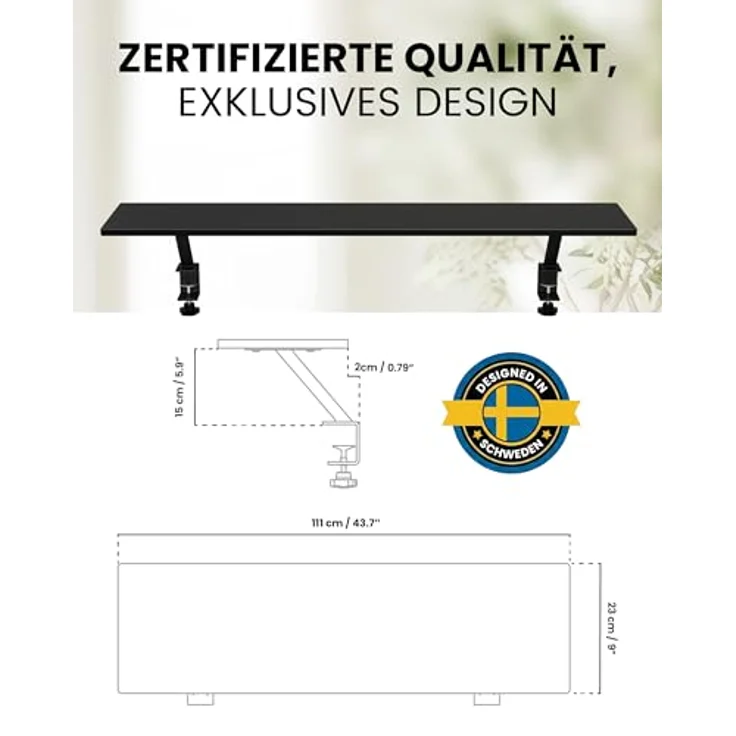 Arozzi Arena Desk Riser Large, Monitorerhöhung für Schreibtische mit 20 kg Tragfähigkeit, schwarz – Bild 4