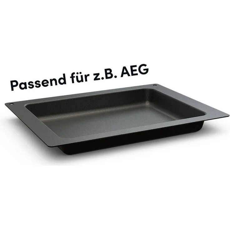 Hoffmann Germany Backblech Backplatte tief passend für z.B. Miele – Made in Germany, Aluguss, (1-St, 1x Backplatte tief 447x360 mm), Aluguss, 4,5 cm Rand, Antihaft, kein Backpapier nötig, 250°C