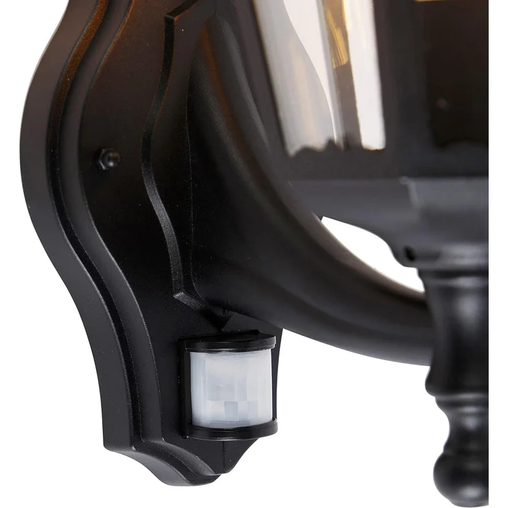 Qazqa Außen-Wandleuchte Havana, ohne Leuchtmittel, E27, Schwarz, Klassisch / Antik, Aluminium, 1-flammig – Bild 1