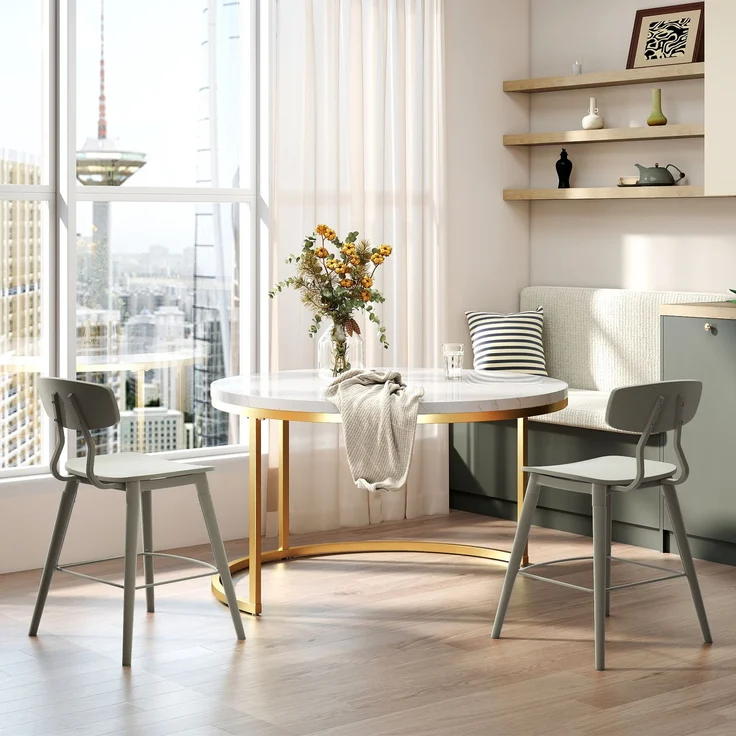 Couchtisch 2-teiliges Couchtisch-Set mit tabiler Eisenrahmen & leicht zu reinigende MDF-Tischplatte 2 -St 2 -St. geeignet für Wohnzimmer – Bild 4
