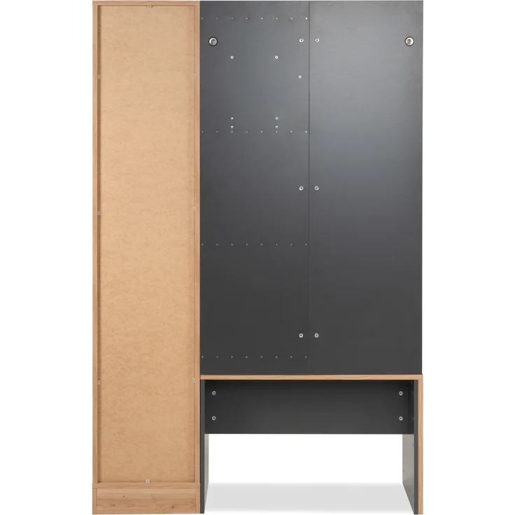 Kompaktgarderobe >Medan< in Dekor Artisan Oak / anthrazit - 122x190x37cm (BxHxT) – Bild 9