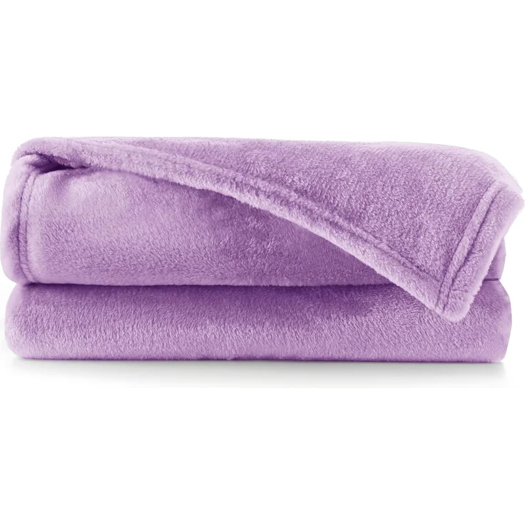 DecoKing Kuscheldecke 220x240 cm lila Decke Microfaser Tagesdecke Fleece weich sanft kuschelig Lilac Mic – Bild 1