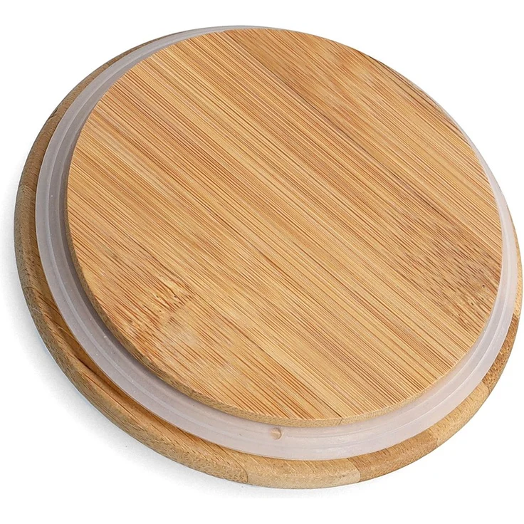 ZELLER 19829 Gewürzdose 290 ml Keramik, weiß mit Bambusdeckel, ca. Ø 8,7 x 8,5 cm – Bild 3