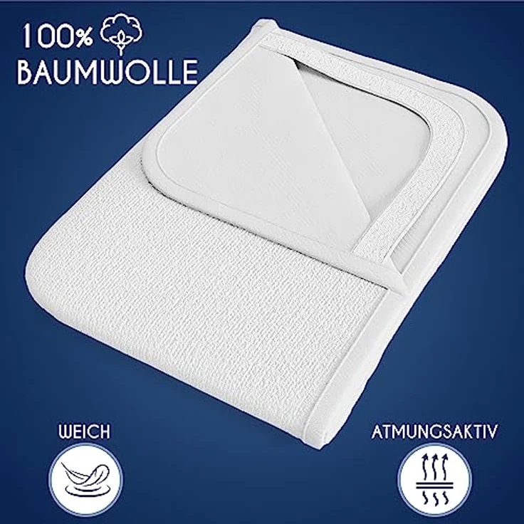 Dreamzie Matratzenschoner 70x140 Baby Wasserdicht (2er-Set) Oeko-TEX Zertifiziert - Nässeschutz Atmungsaktive – Bild 6
