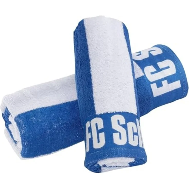 FC Schalke 04 Handtuch Set Handtuch/Duschtuch in blau weiß 100% Baumwolle – Bild 2