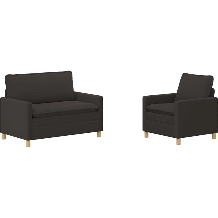 vidaXL Sofa Set 2 stk. Dunkelgrau Stoff 3417038 – Bild 2