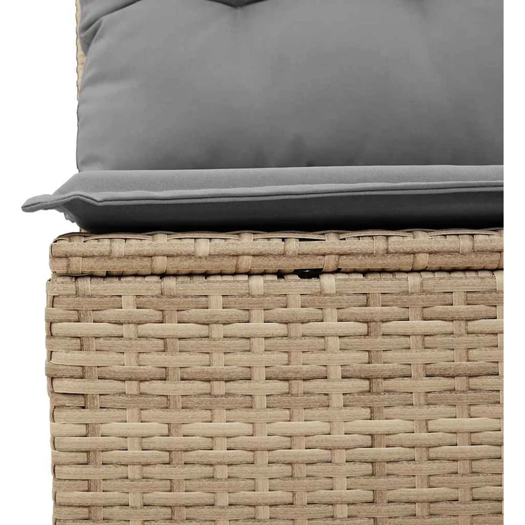 vidaXL 4-tlg. Garten-Sofagarnitur mit Kissen Beige Poly Rattan 3325951 – Bild 9