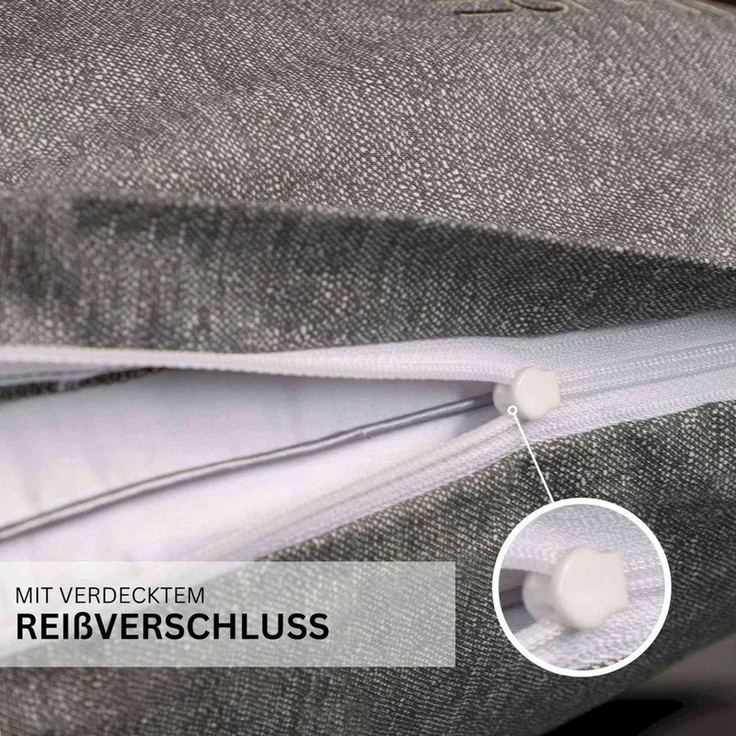 Esprit Bettwäsche HARP Renforcé Kissenbezüge und Bettwäsche, Baumwolle, 2 teilig, 40 x 80 cm 2er Pack in Anthrazit – Bild 4