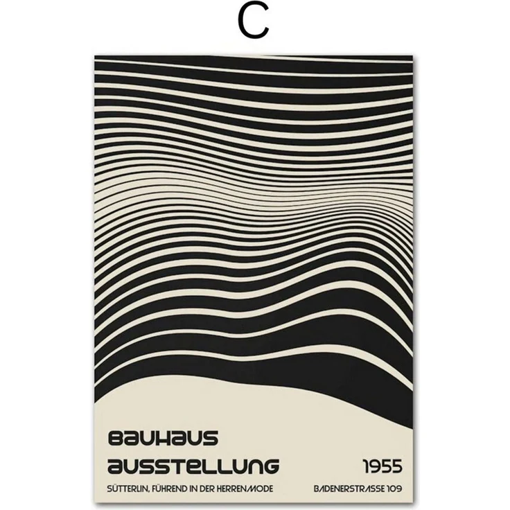 JUSTGOODMOOD Poster Bauhaus Ausstellung mit verschiedenen Formen und Muster als Deko Print, A (1 St) – Bild 4