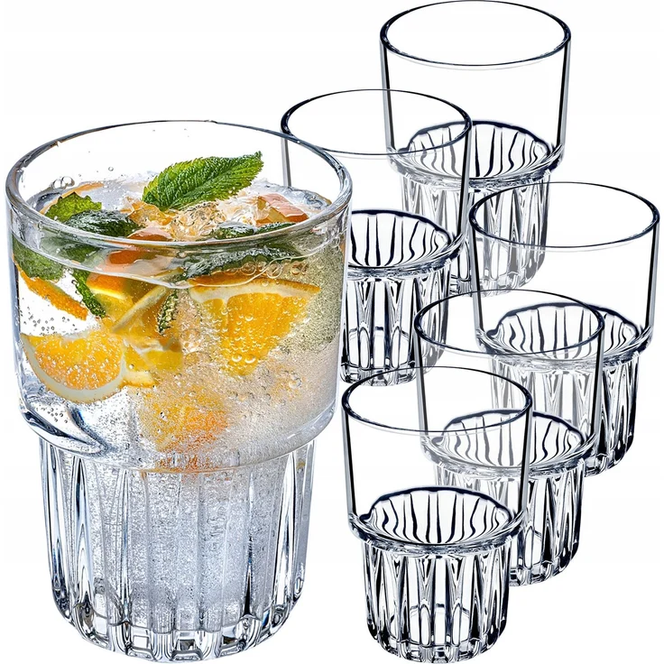KADAX 6x Kaltgetränkegläser 320ml Wassergetränkeglas-Set – Bild 1
