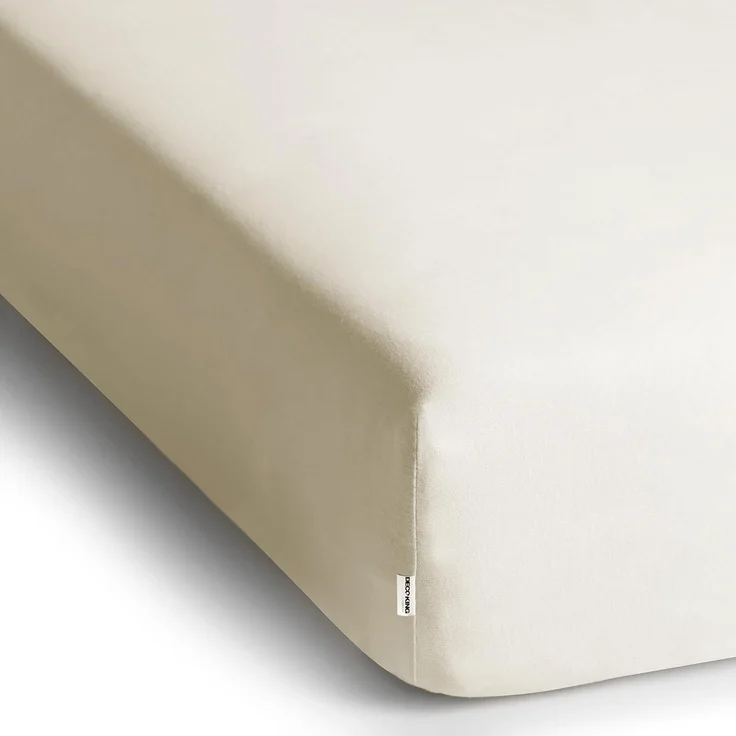DecoKing Spannbettlaken 200x220 220x240 cm Ecru Spannbetttücher Jersey 100% Baumwolle Boxspringbett Amber 200x220 220x240 – Bild 3