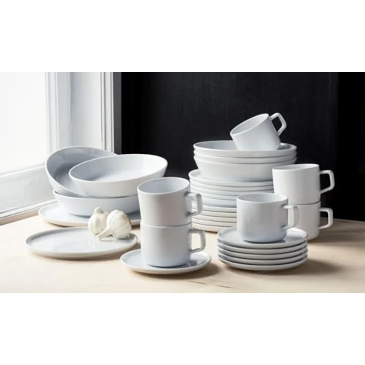 Creatable Kombiservice Chef Collection, 30-teiliges Geschirrset in Weiß, lebensmittelecht, Keramik, 250 ml – Bild 3