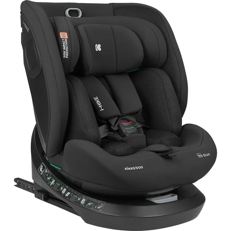 Kikkaboo i-Size Kindersitz i-Hike (40-150 cm) Isofix, 360° drehbar, verstellbar schwarz