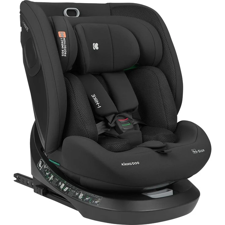 Kikkaboo i-Size Kindersitz i-Hike (40-150 cm) Isofix, 360° drehbar, verstellbar schwarz – Bild 1