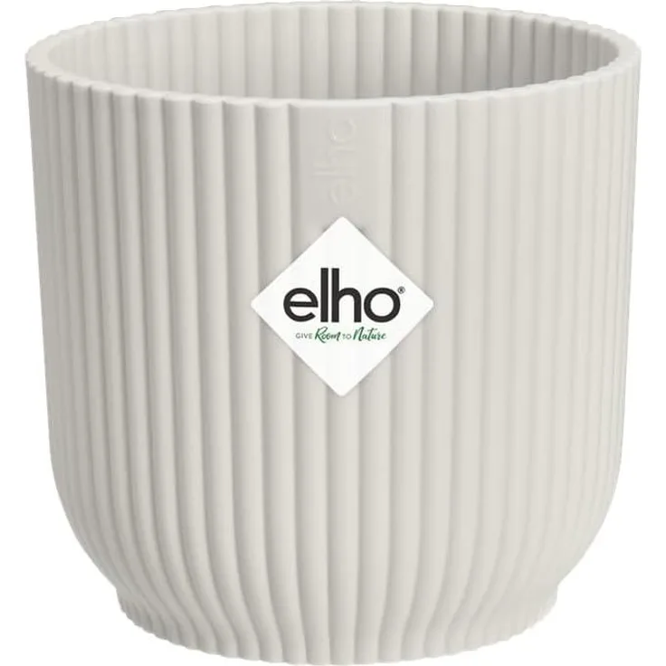 elho Vibes Fold Rund Mini 11 Pflanzentopf - Blumentopf für Innen - 100% recyceltem Plastik - Ø 11. 1 x H 10. 5 cm - Weiß/Seidenweiß