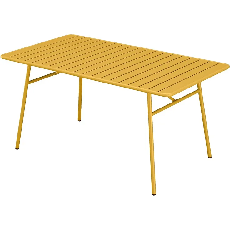 Vente-unique - MIRMANDE Gartenessgruppe Metall Gelb - B 100 cm59 cm x H 75 cm79 cm x L 200 cm56 cm – Bild 5