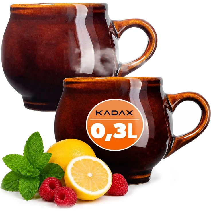 KADAX Becher für Glühwein 300ml Steingut 2 Stk – Bild 1