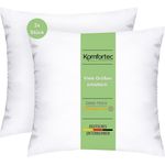 Komfortec Kopfkissen, Mikrofaser, 2er Set, 300g Kissenfüllung mit Innennaht, 40x40 cm