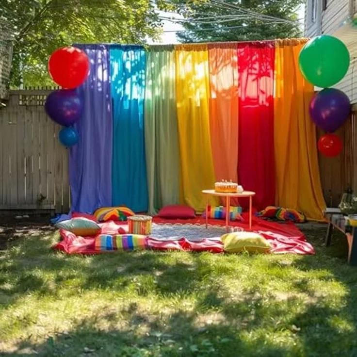 WPM 6-teiliges Regenbogen-Fenstervorhang-Set für Spielzimmer, Kinderzimmer, Schlafzimmer, Limettengrün, Orange, Rot, Weiß, Hellgelb, Marineblau, Vorhänge für Kinder (213,4 cm lang) – Bild 4