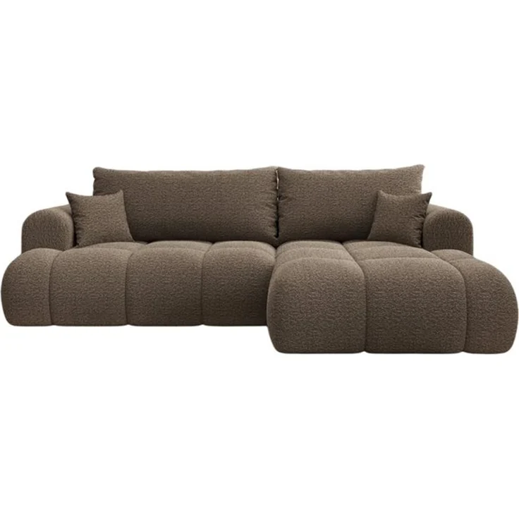 thematys Ecksofa TREVIO 260x165 cm, mit Schlaffunktion, mit Bettkasten, Taupe (Fredo 05), Ausrichtung rechts – Bild 3