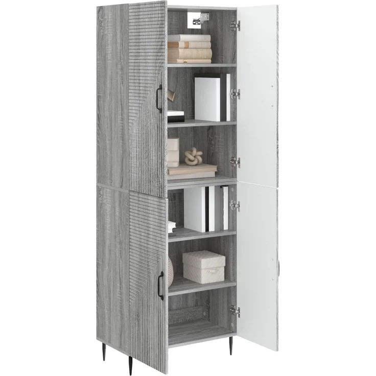 vidaXL Schrankset 2 pcs Grau Sonoma 66 x 34,5 x 89,5 cm Holzwerkstoff 3416625 – Bild 2