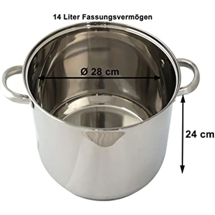 DESKI Großraumtopf 14 Ltr. Ø 28 cm mit Glasdeckel 613-401544 – Bild 6