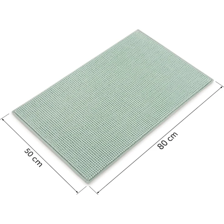 Blumtal Badematte Chenille weicher Badezimmerteppich, strapazierfähig, rutschfest, Polyester, Läufer, 40°C maschinenwaschbar – Bild 2