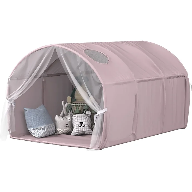 Tunnelzelt Kubby Rosa 100 x 80 cm mit Fenster und Netz Vitalispa – Bild 5