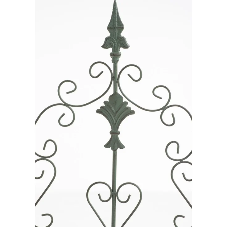 Rankgitter FALK - 35 x 1 x 122 cm, Metall, Antik-Grün | Rankhilfe Kletterpflanzen Gartendekoration – Bild 3