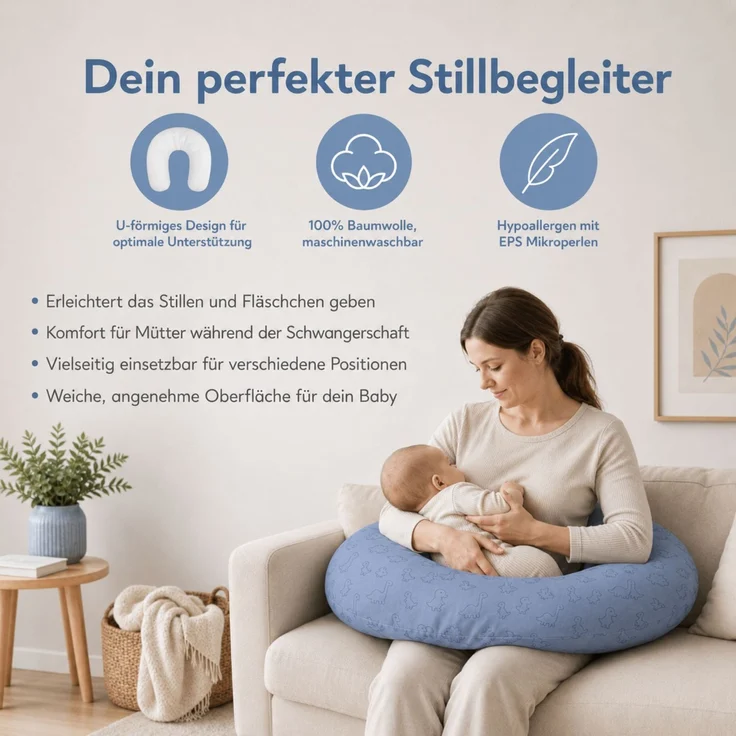 Fillikid Stillkissen Stillkissen EPS Mikroperlen 190 cm Exklusiv – Bild 3