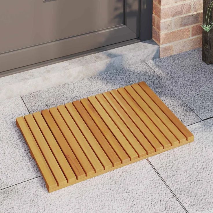 vidaXL Badematte Uni Braun 60 x 40 cm Holz 42025254 – Bild 2