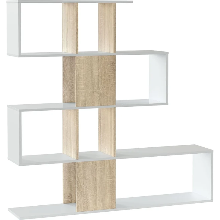 Calicosy 'ZIGZAG' Bücherregal mit 4 Ebene, und 11 Fächern - Zigzag - Helles Holz – Bild 4
