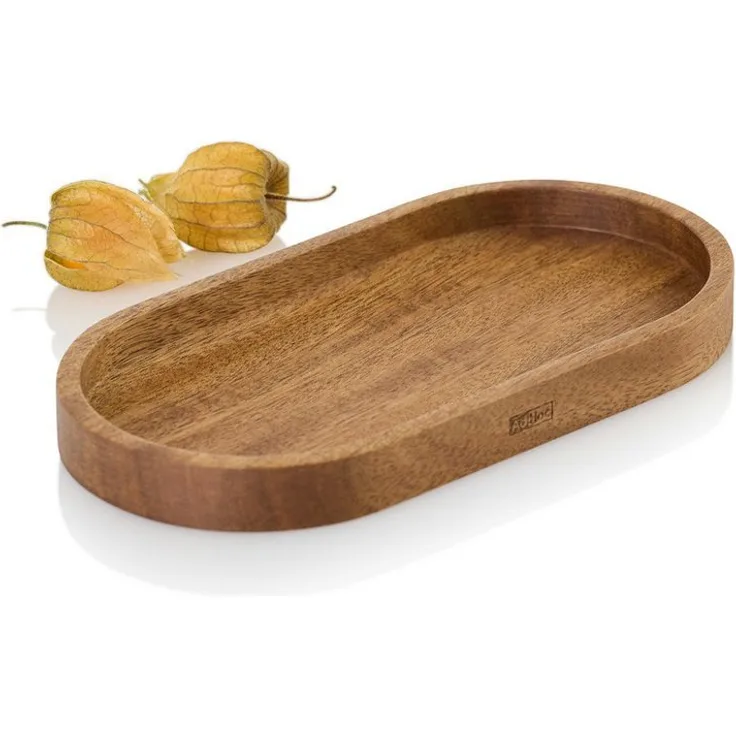 AdHoc Mühlenuntersetzer für Salzmühle oder Pfeffermühle POSTO, Zubehör für Mühlen bis 7 cm Durchmesser, 1-tlg, hochwertiges Dekotablett aus Holz