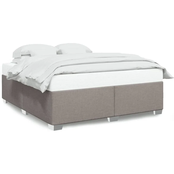 vidaXL Bettgestell ohne Matratze Taupe 180x200 cm Stoff 3284496 – Bild 1