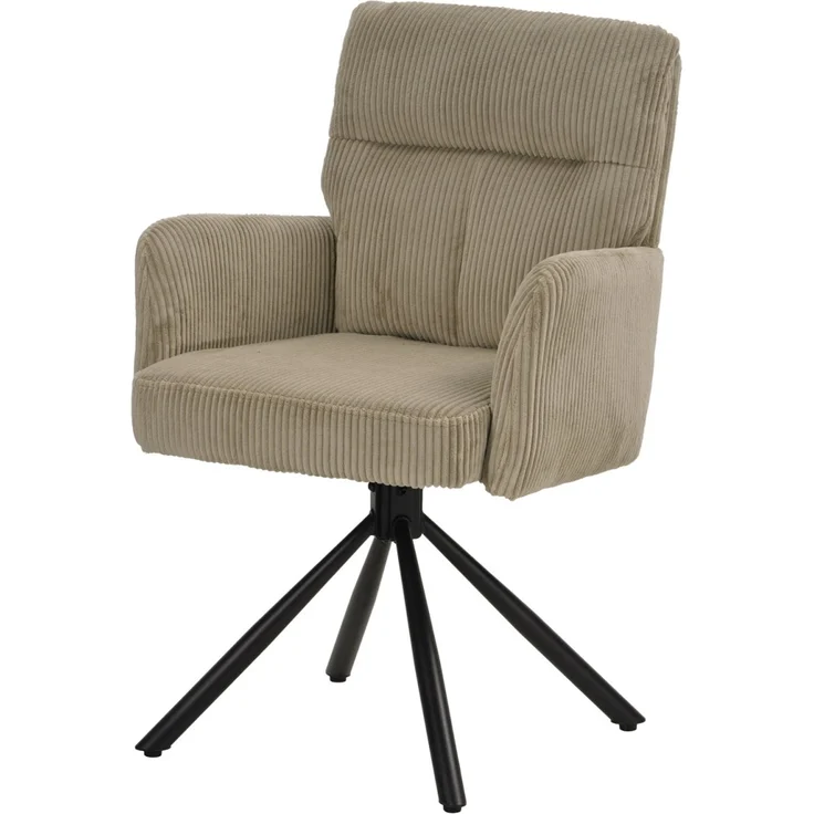 Drehstuhl Kyra beige cord – Bild 2