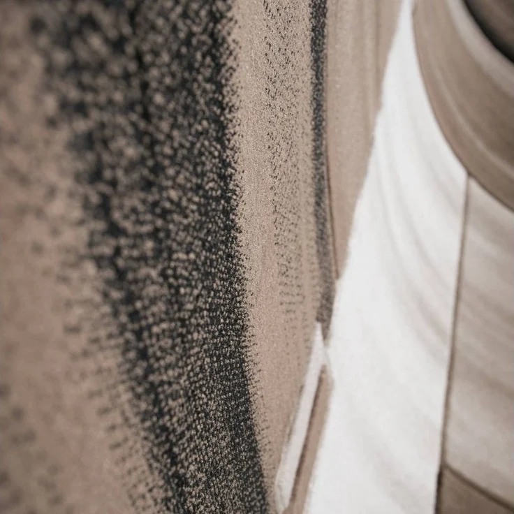 Vimoda Teppich Teppich Wohnzimmer Braun Beige Kacheloptik, Rechteckig, Höhe: 12 mm, Läufer dicht mit Farbverlauf und Konturenschnitt – Bild 1