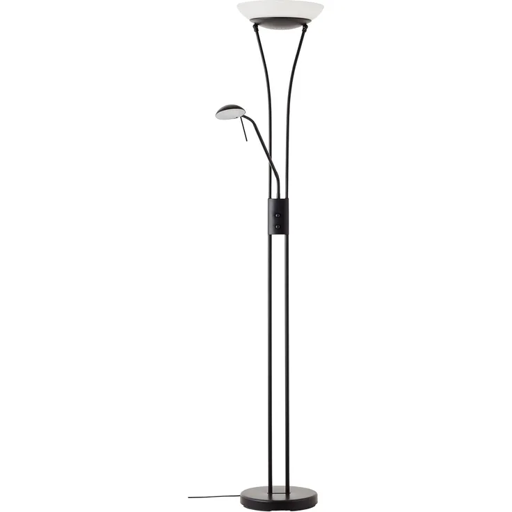 Brilliant AG Leuchten G93035-06 Finn LED Deckenfluter mit Lesearm schwarz 179cm