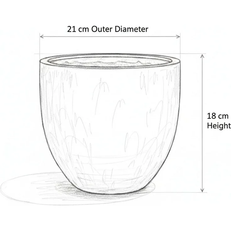 Keramik Blumentopf Eggpot Lava Grün Ø 29cm- Struktur Übertopf geschliffen Unikat – Bild 3