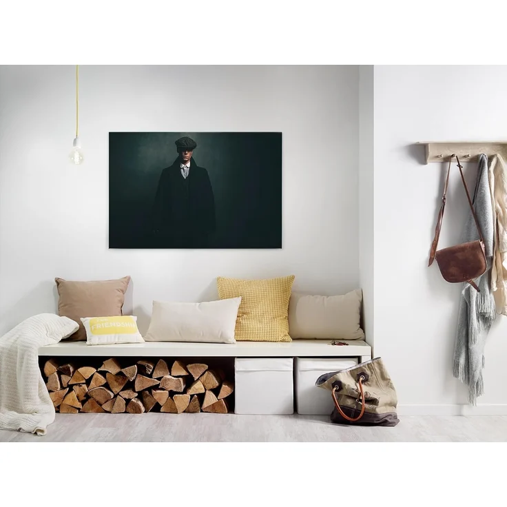 Leinwandbild Mann Grün Schwarz 90x60 DD120415 Keilrahmen Wandbild Leinwand – Bild 5