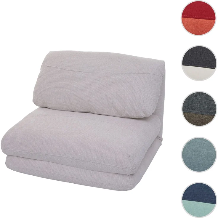 Schlafsessel HWC-E68, Schlafsofa Funktionssessel Klappsessel Relaxsessel, Stoff/Textil ~ beige – Bild 10