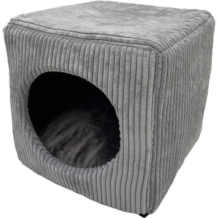 Lebon Katzenhöhle Cubo 40 x 40 cm silber