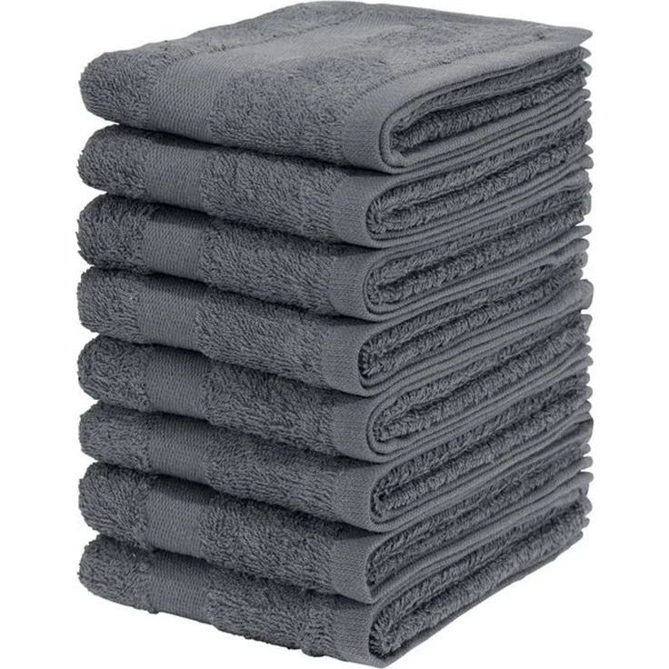 OTTO home Gästehandtücher Vanessa, 8 Gästehandtücher, 30x50cm, in Standard- und Premium-Qualität, Walkfrottee (Set, 8-St), Handtücher mit Bordüre, 100% Baumwolle, einfarbig, weich – Bild 4