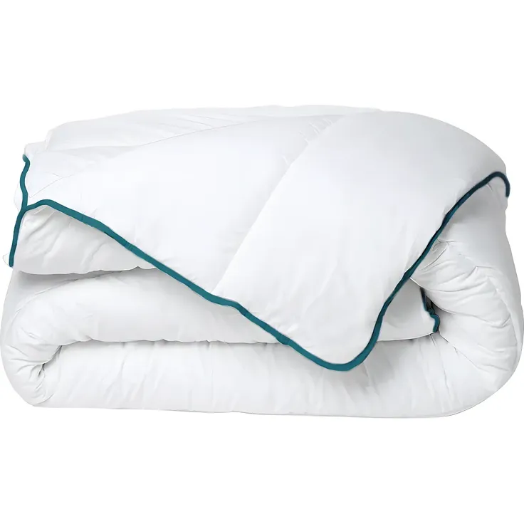 DREAMEA - ROSA Bettdecke StoffStoff Weiß - B 140 cm x H x L 200 cm