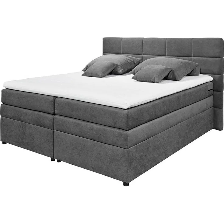 Boxspringbett 180x20 cm inklusive Bettkasten TEREZIN3 in Uran 21 grün